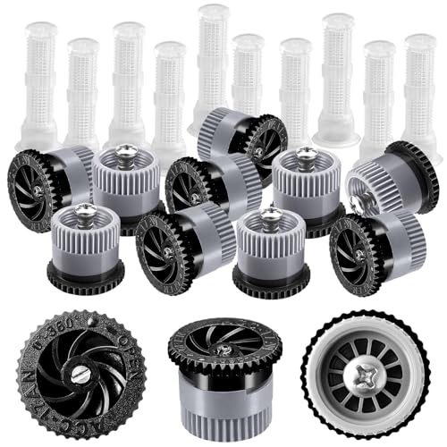 10 Pieces Variable Arc Nozzle, Replacement Pop-up Sprinkler Heads Compatible with Hunter, RainBird, Orbit High Efficiency Pop Up Sprinklers for Garden Lawn Irrigation (17AN) - size: 17AN