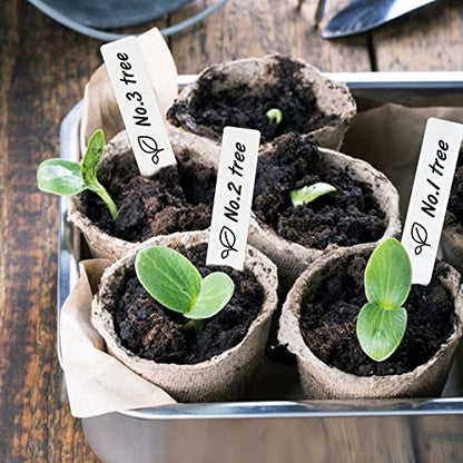 KINGLAKE GARDEN 200 PCS 4'' Plastic Plant Labels Plant Tags