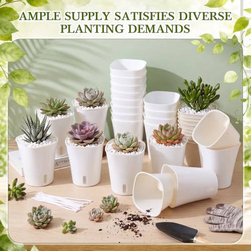 Ziliny 20 Pcs 5.91 Inch Self Watering Planters with Water Indicator - size: 5.91 Inch