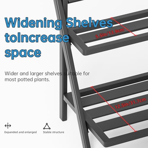 2-Tier Aluminum Plant Stand Indoor &Outdoor Rustproof Waterproof
