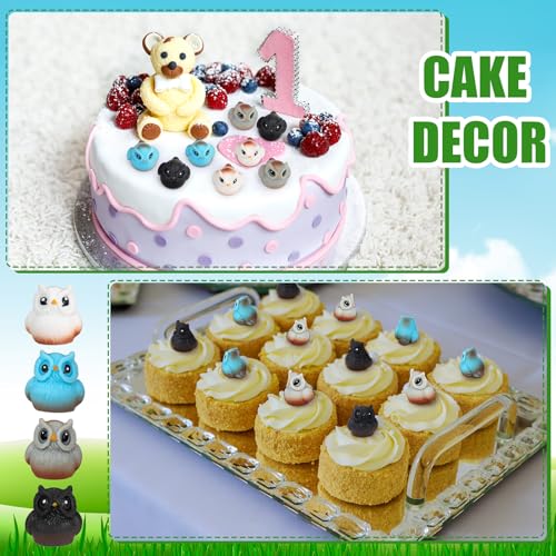 Weysat 60 Pcs Mini Resin Owls Miniature Figurines Tiny Resin Owls