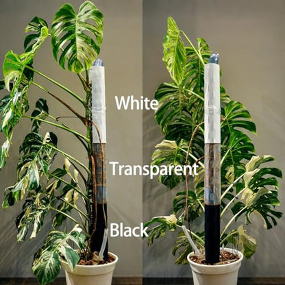 8 Pack 17 Inch Plastic Moss Pole for Monstera - color: Transparent*8pc