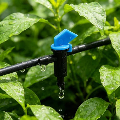 60 Pack Garden Flag Irrigation Dripper, Blue, 2 GPH - color: Blue