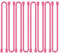 8PCS 12 Inch Silicone Cable Ties, Reusable Bendable Rubber Twist Ties - color: Pink, size: 12in(8pcs)