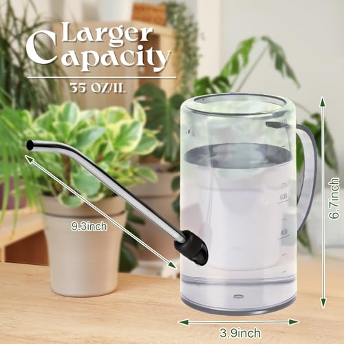 Plastic Watering Can - with Long Spout - 1/4 Gallon - 34 Oz - White - color: White