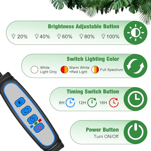 Wolezek Clip on Grow Lights for Indoor Plants, Full Spectrum 6000K - color: White-2 Head