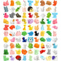 90 Pcs Mini Resin Animals 90 Styles Tiny Small Animal Figures to Hide - color: 90pcs Different Styles