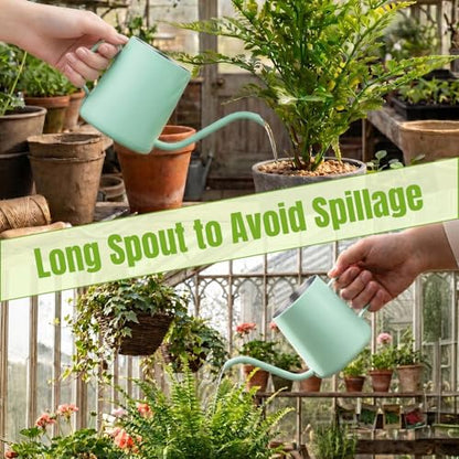 Doseno Green Small Watering Can for Seedlings & Indoor Plants, 12 oz - size: 350ml/12oz-Green