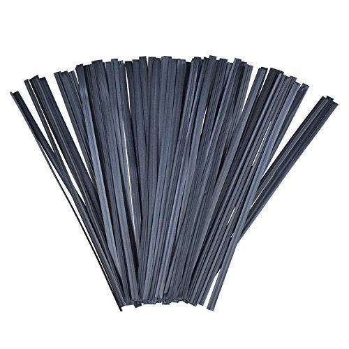 Plastic Black Twist Ties, 5”, 1000 Pcs - color: A-black