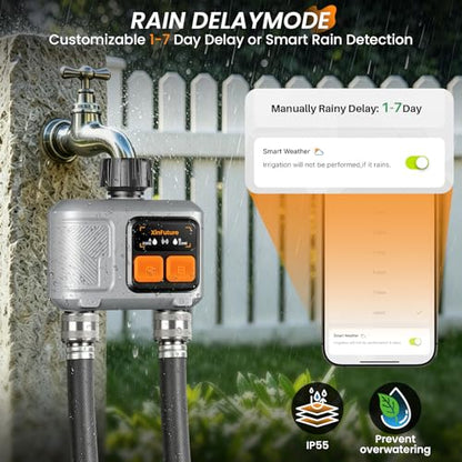 WiFi Sprinkler Timer 2 Zone, Smart Water Timer for Garden Hose - size: 2 Zone