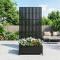 Pia Ricco Planter Box with Trellis, Privacy Planter for Climbing Plants - color: Black-parallel Lines, size: Medium