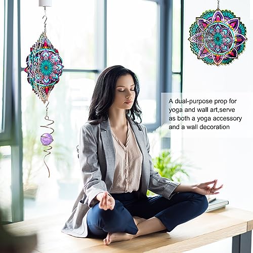 Wind Spinner Mandala Jasmine, Stainless Steel Wind Spinners - color: Mandala Jasmine