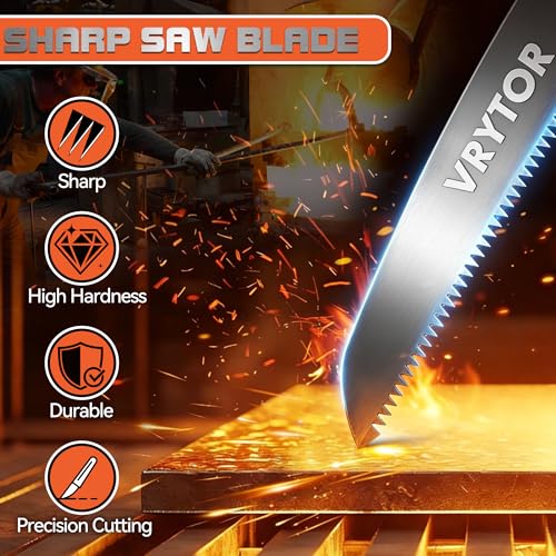 Pruning Saw, 7IN Heavy Duty Folding Hand Saw with Safety Hand Guard