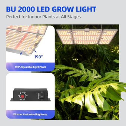 Barrina 4x4 Grow Light Panel, Full Spectrum, Dimmable, 200W, 1 Pack