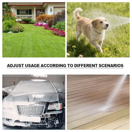 High Pressure Hose Nozzle with Soap Dispenser,Foam Gun Car Wash Sprayer - color: Gold Plus
