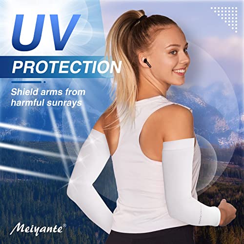 Cooling Arm Sleeves for Men & Women, UPF 50+ UV Protection - color: Black-palm