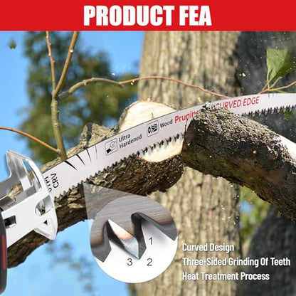 15 Inch Arc Curved Reciprocating Saw Blades 6TPI CR-V Steel 3 Pack