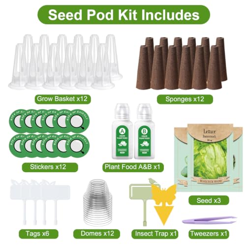 58pcs Hydroponics Pods Kit with Seeds Compatible with AeroGarden
