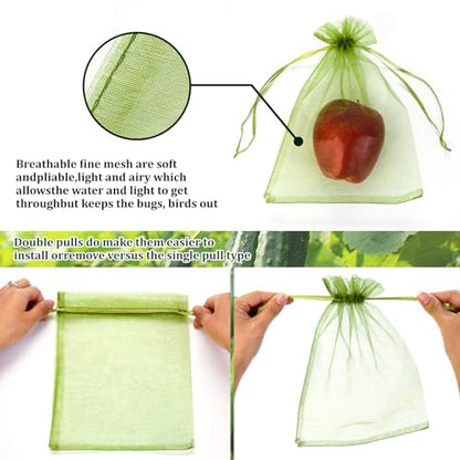 50 PCS 8X12 inches Fruit Protection Bags, Fruit Bags for Fruit Trees - size: 8X12