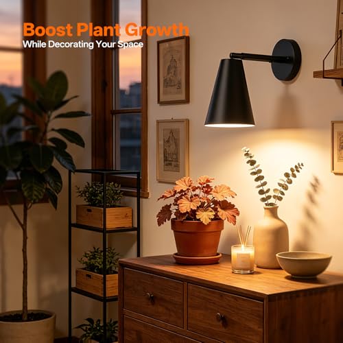 Bstrip Wall-Mounted Grow Light 25W Full Spectrum Plant Light - color: Black