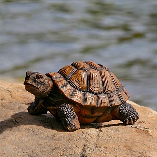 Danmu 1Pc of Polyresin Tortoise Statue Garden Statues, Outdoor Statues, Garden Ornaments, Yard Statue Decor (M 7 4/5" x 5 1/2" x 3 9/10") - size: M 7 4/5" x 5 1/2" x 3 9/10"