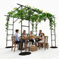 Garvee Large Grape Vine & Cucumber Trellis, 132 inches Garden Arch Trellis - size: 11 x 7.7 x 7.5 Ft T-Insert-Fit