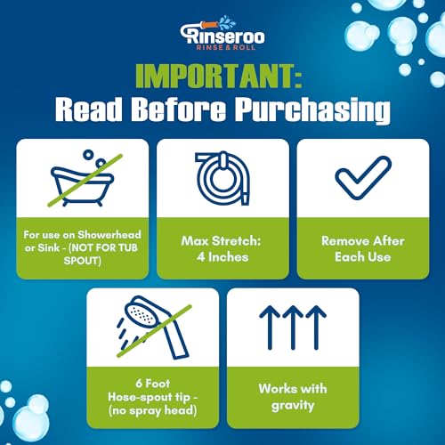 Rinseroo Shower Cleaning Thing Slip-On Handheld Hose Attachment