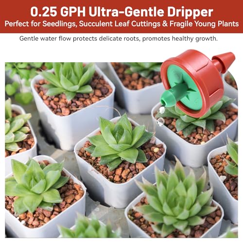 100pcs 0.25 GPH Pressure Compensating Drippers for Drip Irrigation - size: 0.25 GPH 100PCS