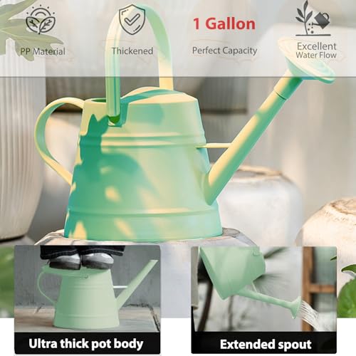 1 Gallon Watering Can for Plants - color: Green