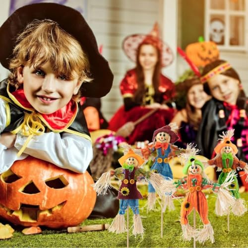 6 PCS Halloween Scarecrow Decorations, Scarecrows Fall Decor