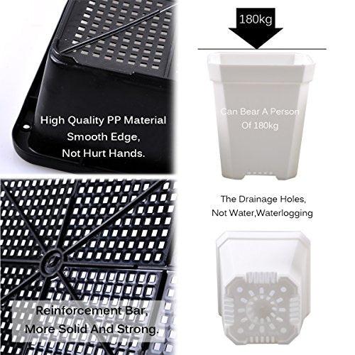 eZAKKA 14.6" x 11.8" Seed Starter Tray Kit with Dome, 20 Cells, White - color: White Pots