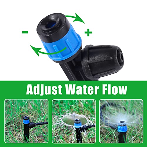50 Pcs 360° Adjustable Drip Irrigation Spray Emitters - style: 50pcs-Blue 360 Degree Sprayer