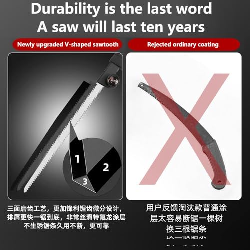 Hand Saw with Sheath, Retractable Blade for Gardening Camping