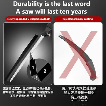 Hand Saw with Sheath, Retractable Blade for Gardening Camping