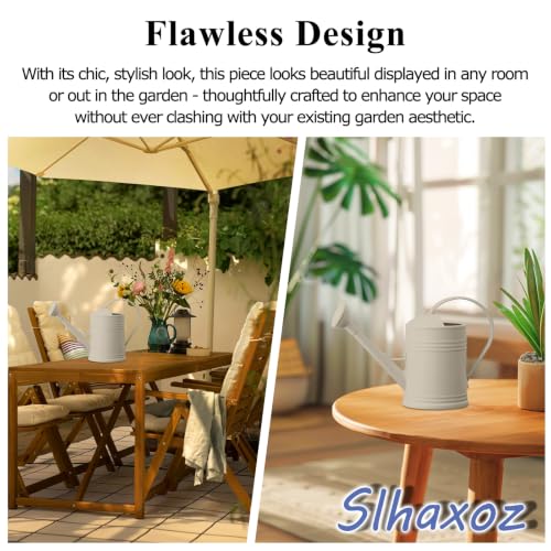 2L Watering Can Pitcher Water Pot, 2-in-1 Pour/Shower (Beige) - color: Beige