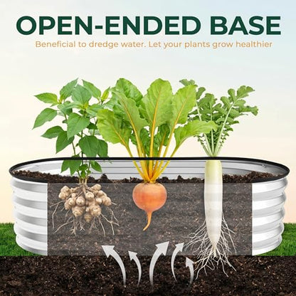 Utopia Home Galvanized Raised Garden Bed 4x2x1 Ft, Pack of 2 Silver - color: Silver, size: 4 Ft (Pack of 2)