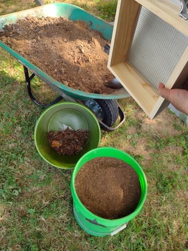 Wood Soil Metal Dirt Purpose Garden Rock Compost Sifter for Gardening ﻿ (2 Pcs Sifter/Extension Boards) - color: 2 Pcs