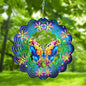 Metal Wind Spinners 3D Hanging Butterfly Wind Spinner 10Inch