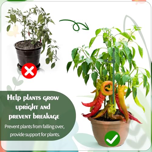 30 Pcs 12 in Adjustable Plant Sticks Green