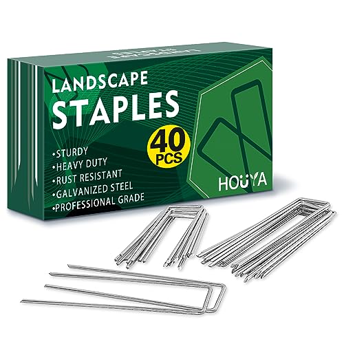 40 Pack Landscape Staples 6 Inch 11 Gauge Garden Stakes - size: 6 inch 40 Pack