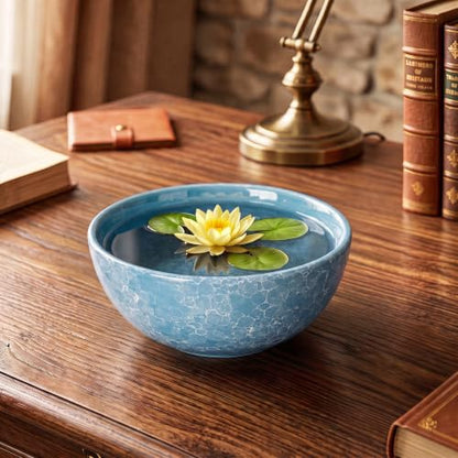 Succulent Pots Ceramic, 8 Inch Bonsai Tree Pots, Droplet Blue - color: Droplet Blue-1, size: 8 Inch