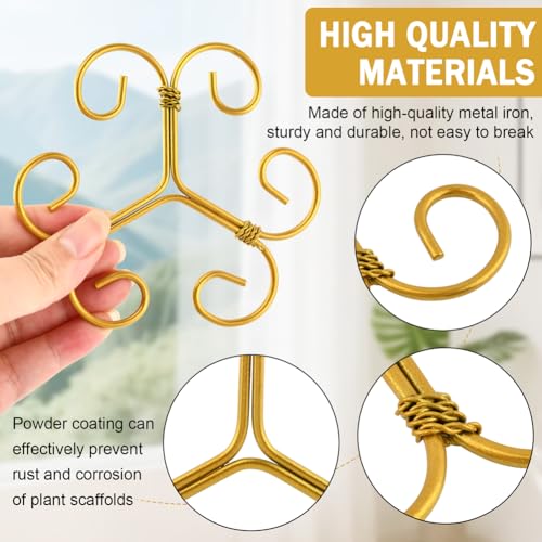 5Pcs Plant Stem Support Iron Monstera Plants Supports - color: Gold