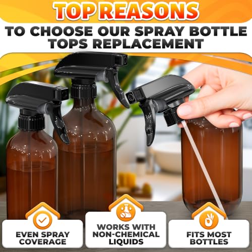 4 Pack Spray Nozzle for Bottles, Trim-to-Fit Tube; Plastic (Black) - color: 4 Pcs Black