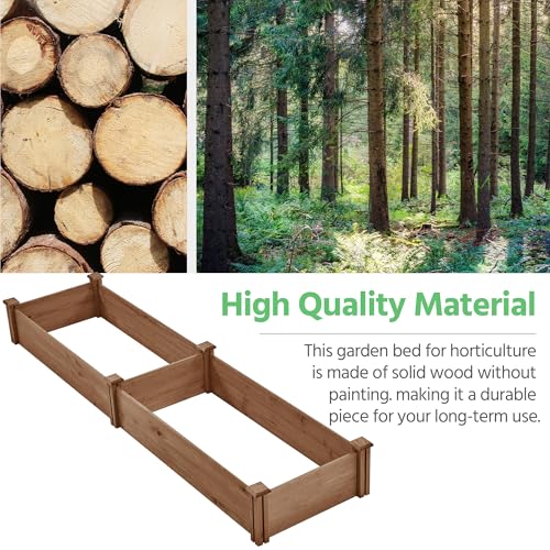 Yaheetech Raised Garden Bed Planter Box for Vegetables Growing, Dark Brown - color: Dark Brown, size: 8ft x 2ft