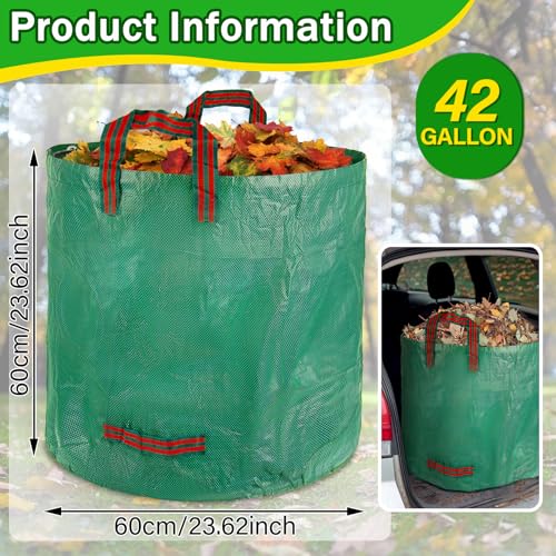 RAINFLOW 42 Gallon Reusable Yard Waste Bags for Lawn & Garden 1PC