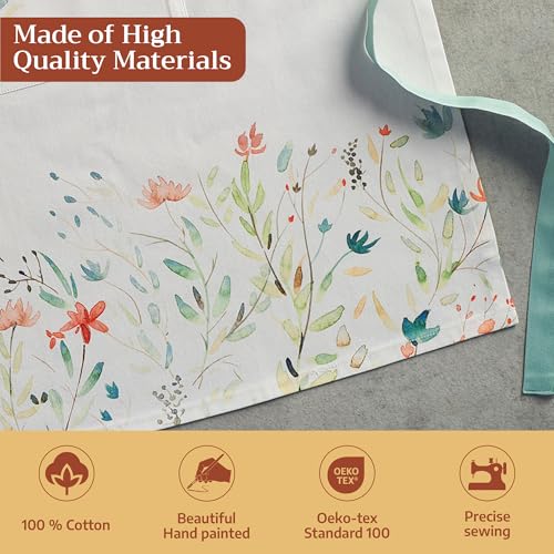 Maison d' Hermine Aprons for women with Pocket 100% Cotton (27.50"x31.50") - color: 001 - Colmar