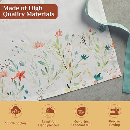 Maison d' Hermine Aprons for women with Pocket 100% Cotton (27.50"x31.50") - color: 001 - Colmar