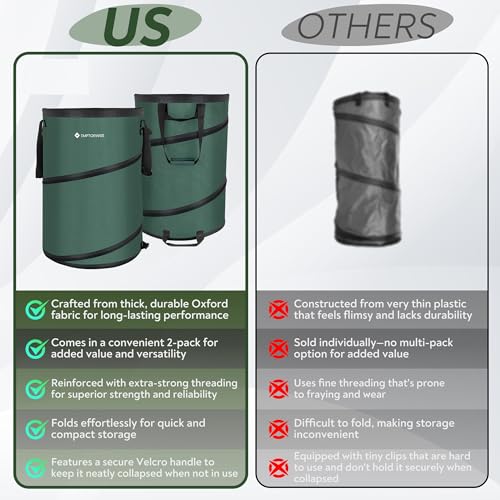 2-Pack 30-Gallon Collapsible Trash Cans, Pop-Up, RV & Camping