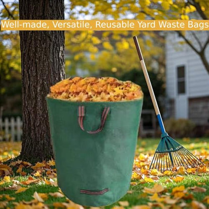 RISETEX 4-Pack 106 Gallon Standable Reusable Yard Waste Bags - style: Pack of 4