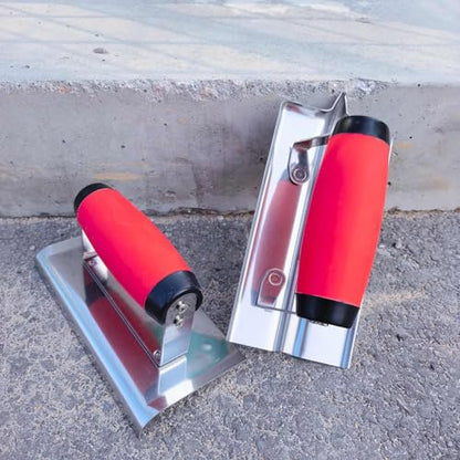2 Pack Concrete Tools, 6" x 3" Stainless Steel Concrete Edger and Groover - size: 6", Groover+Edger